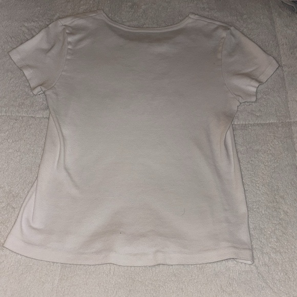 White and Navy Brandy Melville Jonesport Maine Boat Tee - Picture 3 of 3